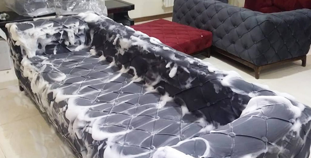 شستشوی مبلمان با شامپوی تگزافون - مبلشویی کرج